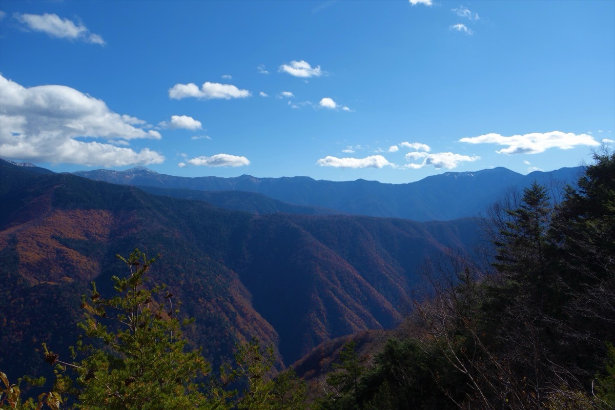 しらびそ峠から見た上河内岳