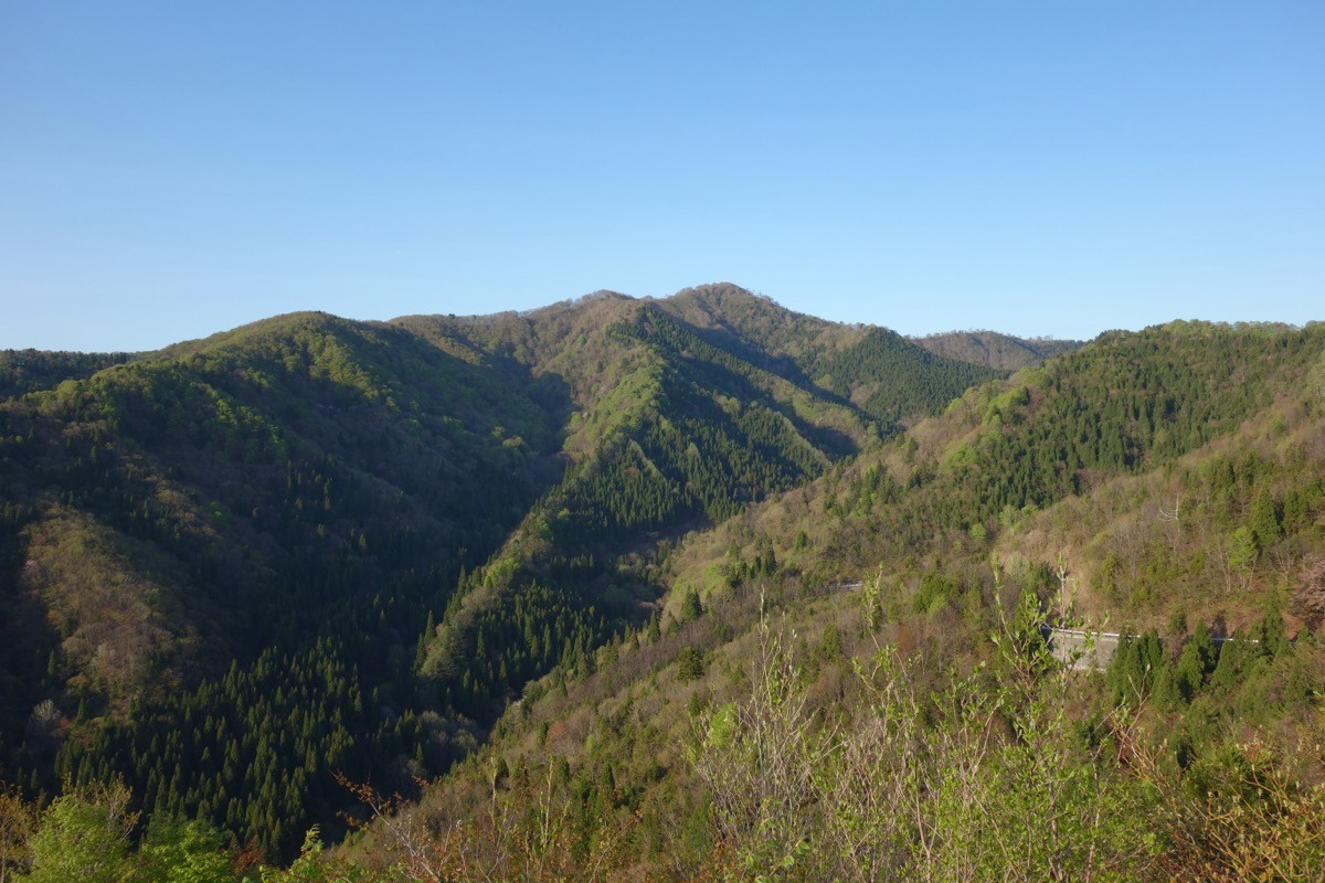 風の広場展望台から望む扇ノ山